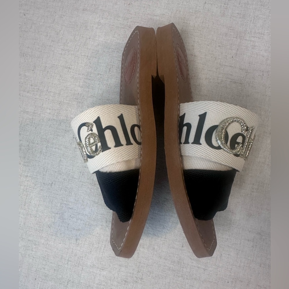 Chloe Black and White Sandals - Picture 6 of 13